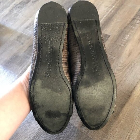 Jack Rogers Dakota Snakeskin Animal Print Coin Medallion Flats 6 - Picture 2 of 9